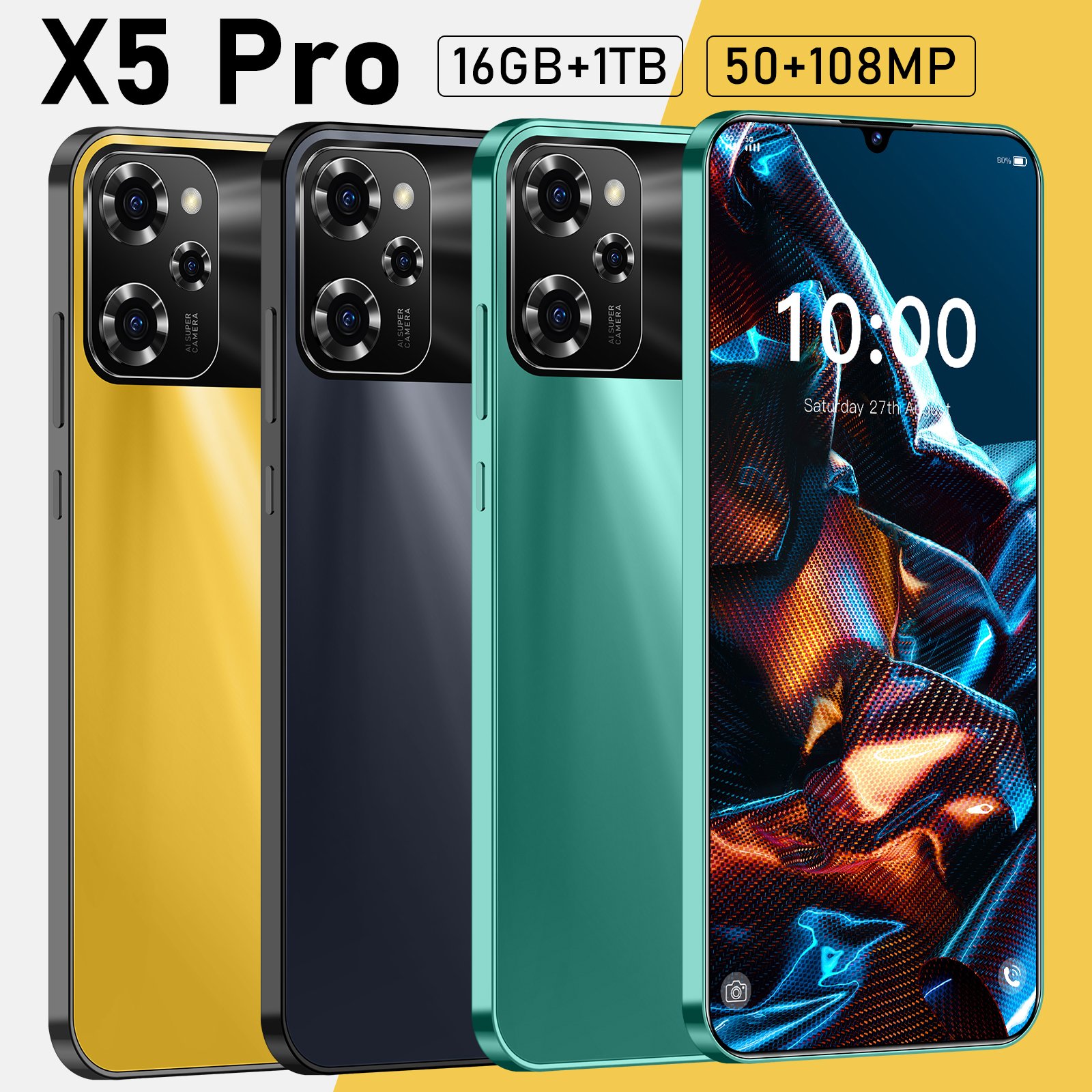 HOT Selling X5 Pro 6.53inch 5MP+13 3GB+64 Quad Core Android10.0 3G 4G Network Gaming Phone